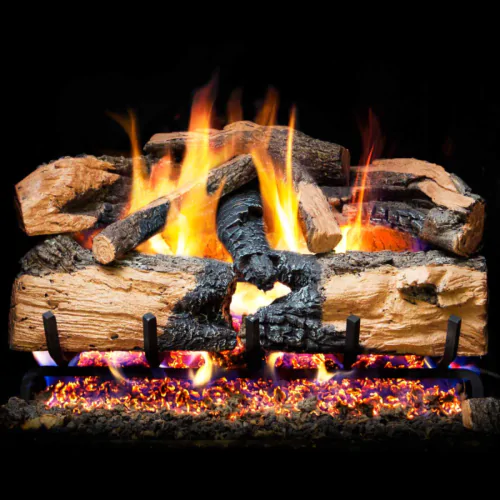 Peterson Real Fyre Charred Evergreen Split Oak Vented Gas Log Set