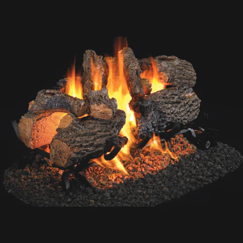 Peterson Real Fyre Charred Oak See-Through Vented Gas Log Set