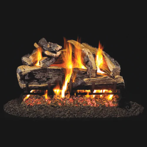 Peterson Real Fyre Charred Rugged Split Oak Vented Gas Log Set