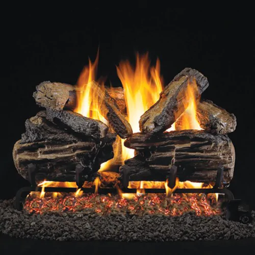 Peterson Real Fyre Charred Split ANSI Vented Gas Log Set