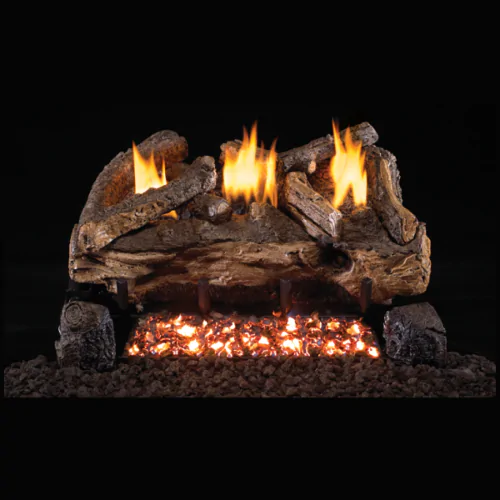 Peterson Real Fyre Evening Fyre Split Ventless Refractory Gas Log Set