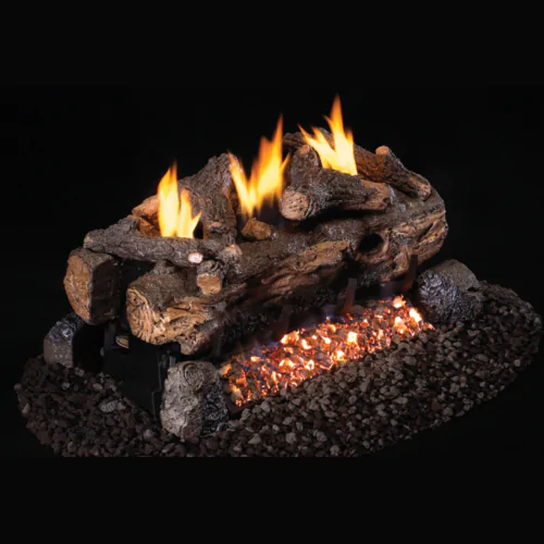 Peterson Real Fyre Evening Fyre Split See-Through Ventless Gas Log Set
