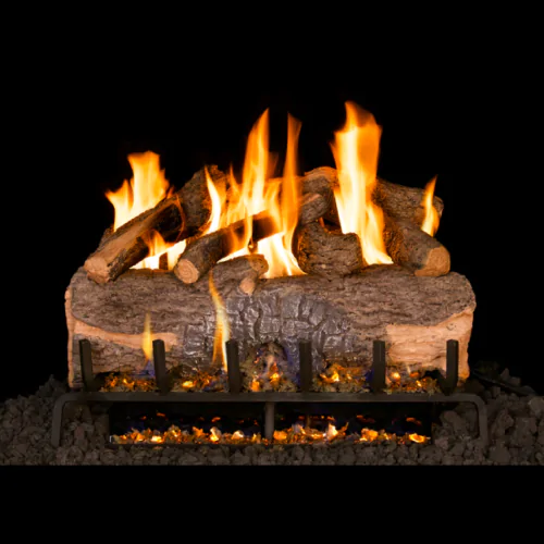 Peterson Real Fyre Mountain Crest Oak ANSI Vented Gas Log Set with G31 Burner