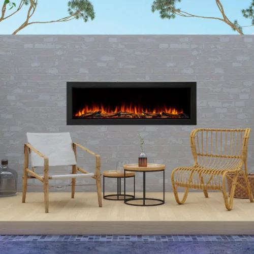 SimpliFire Forum Outdoor Electric Fireplace - 55"