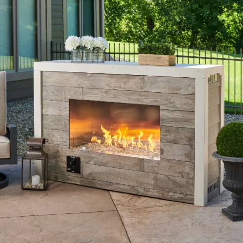 The Outdoor GreatRoom Company Linear Ready-To-Finish Single-Sided Outdoor Fireplace - 72" Direct Spark Ignition