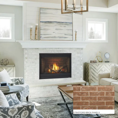 Heat & Glo SL9X 42" SlimLine Single-Sided Top-Rear Direct Vent Gas Fireplace with Stratford Liner