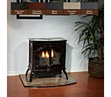 Empire Spirit Stove Cast Iron Ventless - Medium (NG,MV,Porcelain Black)