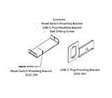 Relocation kit for USB-C and reset switch from surround to under the front