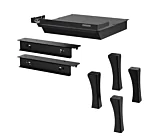 Black Cast Iron Straight Legs with Ash Drawer