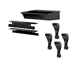 Black Cast Iron Traditional Legs with Ash Drawer