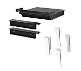 Brushed Nickel Cast Iron Straight Legs with Ash Drawer