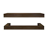 Weathered Walnut OR52 Muli Wall Mounted Floating Mantel Set