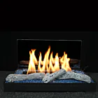 Ventless Contemporary Millivolt Burner with Driftwood Logs