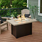 The Outdoor GreatRoom Company Havenwood with Pebble grey Everblend top and Luverne Black base - 12" x 42" Manual Ignition