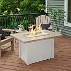 The Outdoor GreatRoom Company Havenwood with Pebble grey Everblend top and White base - 12" x 42" (Direct Spark Ignition NG/LP)