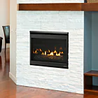 Heat & Glo SL7X 36" SlimLine Single-Sided Top-Rear Direct Vent Gas Fireplace with Black Glass Liner